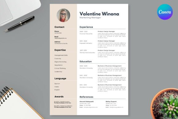 Download 06 Clean Resume CV - Canva - Premium Resources